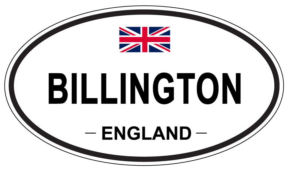 BILLINGTON, ENGLAND - Oval Sticker
