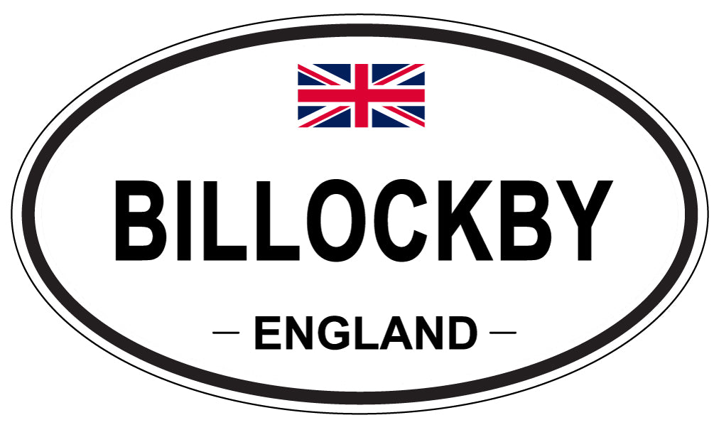 BILLOCKBY, ENGLAND - Oval Sticker