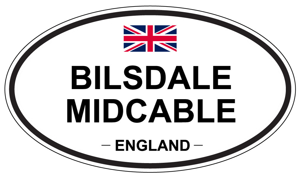 BILSDALE MIDCABLE, ENGLAND - Oval Sticker
