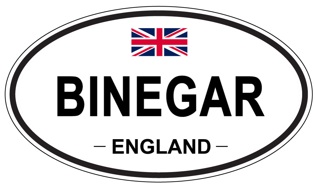 BINEGAR, ENGLAND - Oval Sticker