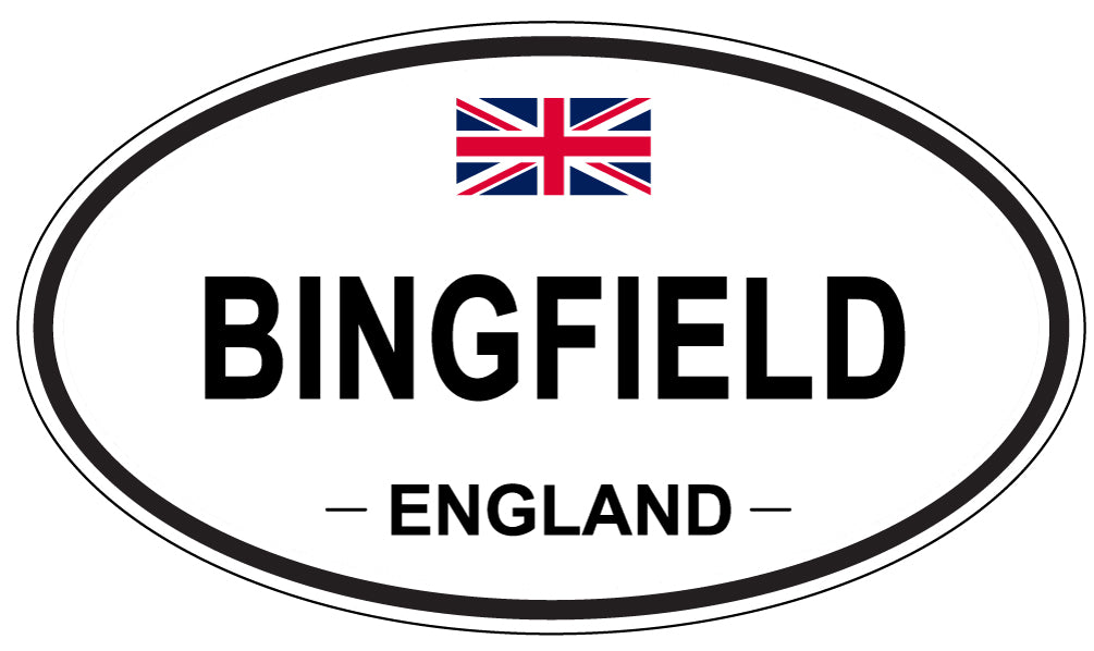 BINGFIELD, ENGLAND - Oval Sticker