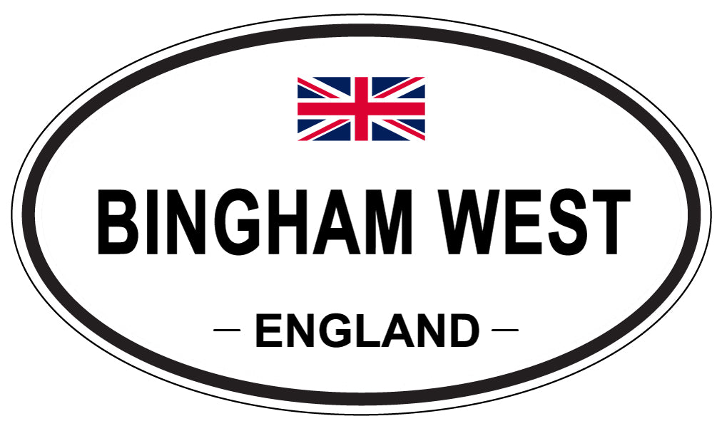 BINGHAM WEST, ENGLAND - Oval Sticker