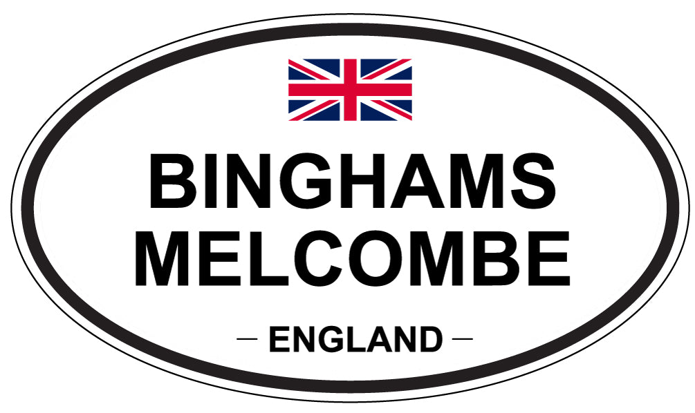 BINGHAMS MELCOMBE, ENGLAND - Oval Sticker