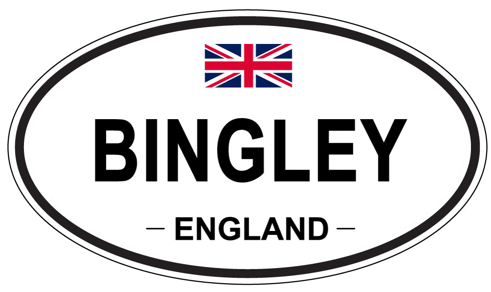 BINGLEY, ENGLAND - Oval Sticker