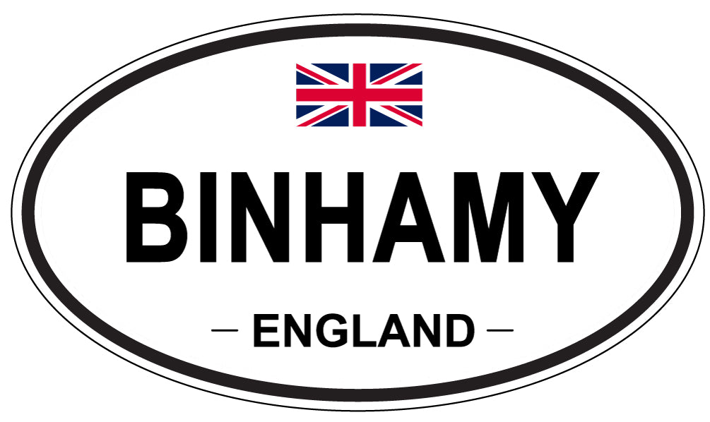 BINHAMY, ENGLAND - Oval Sticker