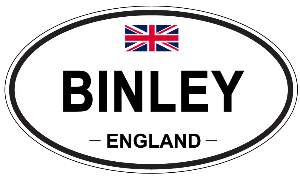 BINLEY, ENGLAND - Oval Sticker