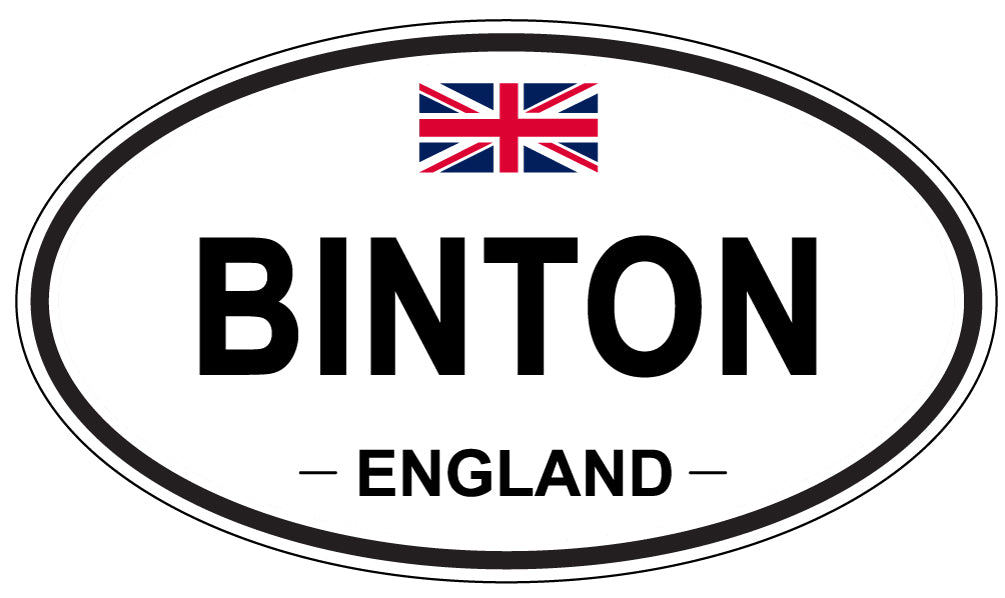 BINTON, ENGLAND - Oval Sticker