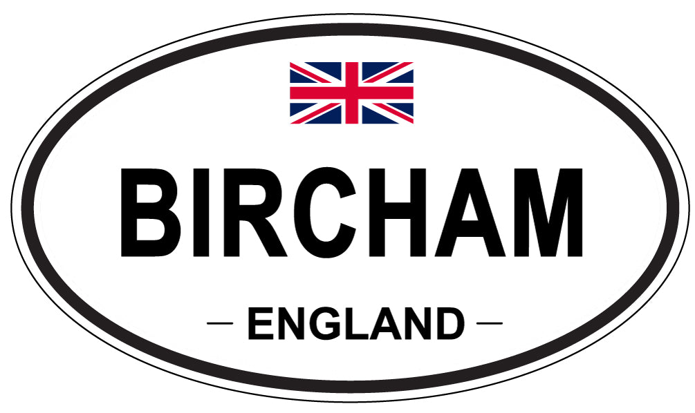 BIRCHAM, ENGLAND - Oval Sticker