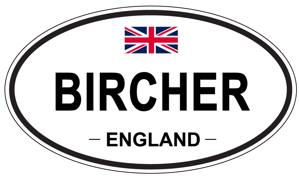 BIRCHER, England - Oval Magnet
