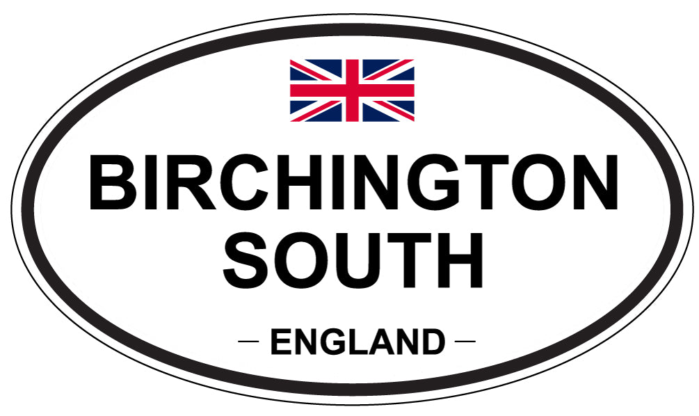 BIRCHINGTON SOUTH, ENGLAND - Oval Sticker