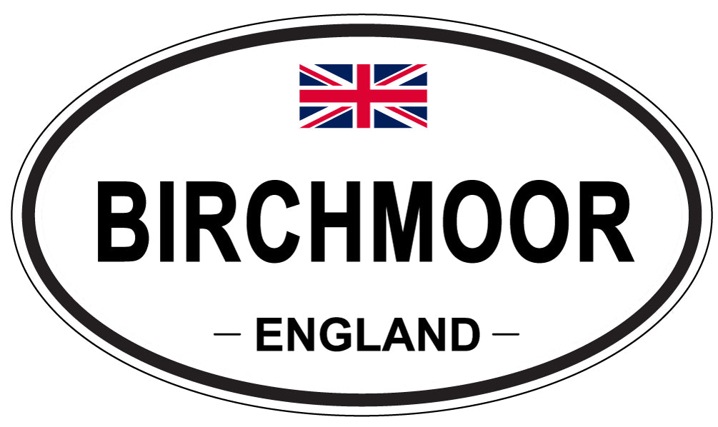 BIRCHMOOR, ENGLAND - Oval Sticker