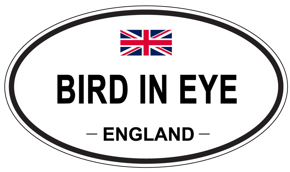 BIRD IN EYE, ENGLAND - Oval Sticker