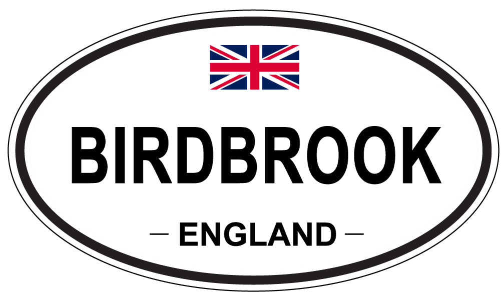 BIRDBROOK, ENGLAND - Oval Sticker