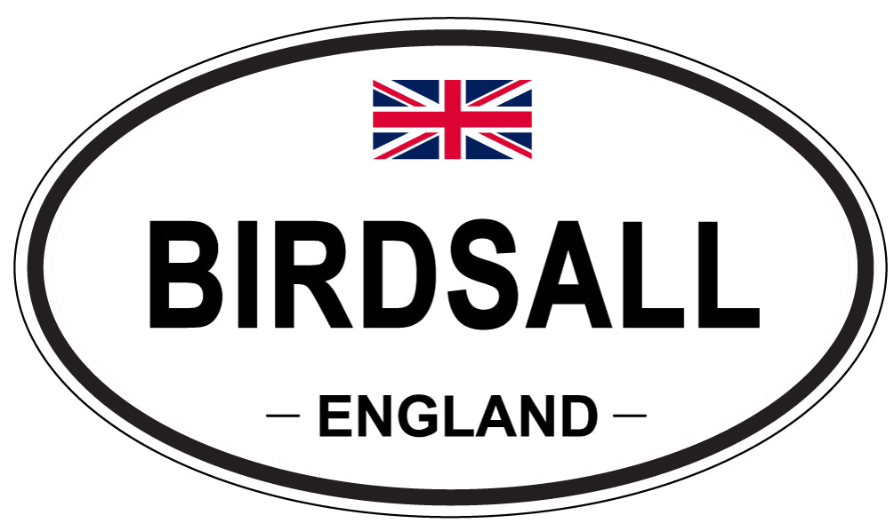 BIRDSALL, ENGLAND - Oval Sticker