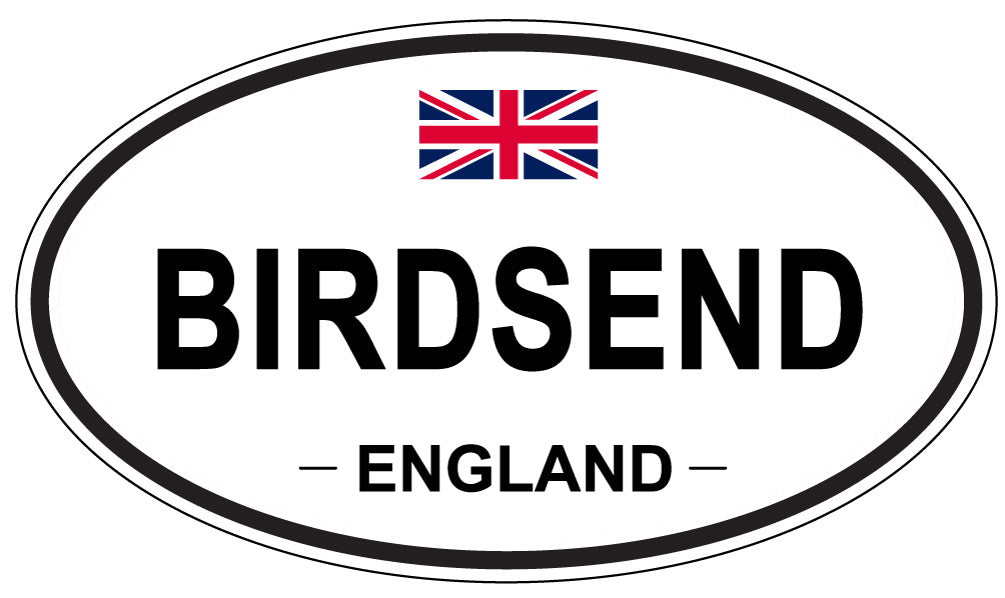 BIRDSEND, ENGLAND - Oval Sticker