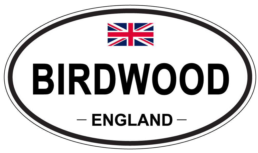 BIRDWOOD, ENGLAND - Oval Sticker
