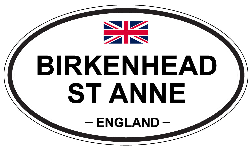 BIRKENHEAD ST ANNE, ENGLAND - Oval Sticker