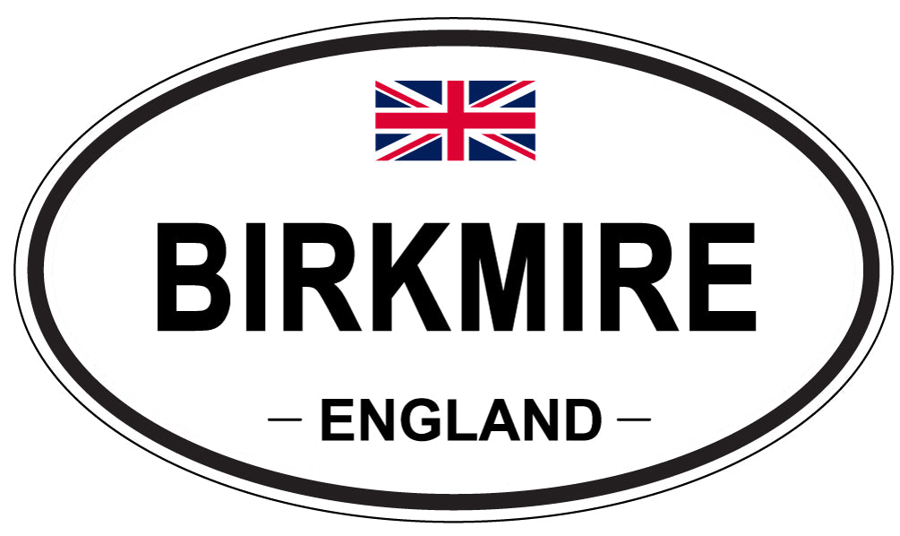 BIRKMIRE, ENGLAND - Oval Sticker