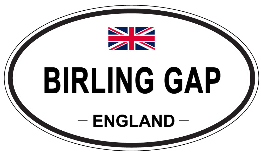 BIRLING GAP, ENGLAND - Oval Sticker