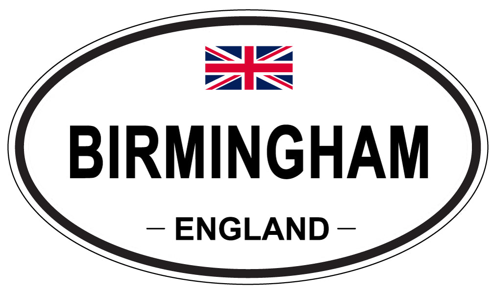 BIRMINGHAM, ENGLAND - Oval Sticker