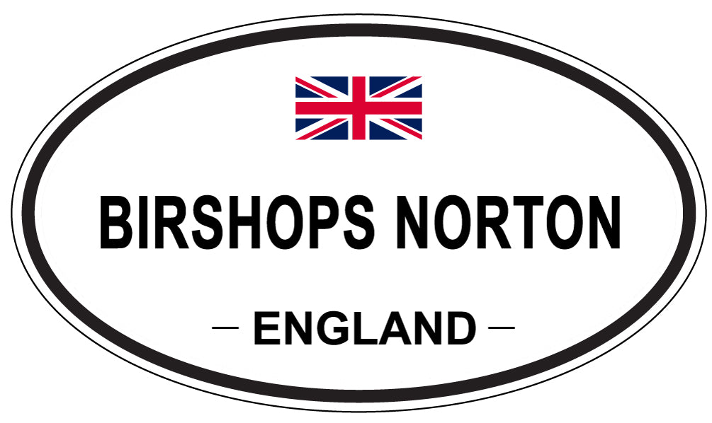 BIRSHOPS NORTON, ENGLAND - Oval Sticker