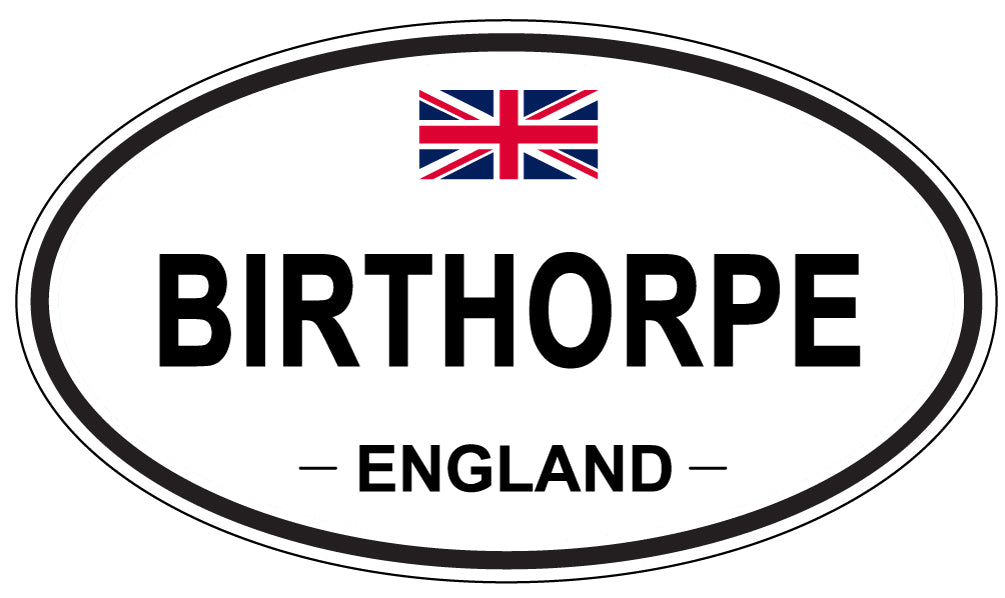 BIRTHORPE, ENGLAND - Oval Sticker