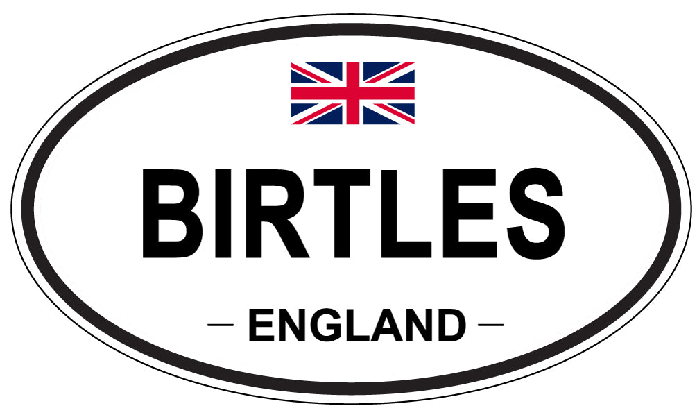 BIRTLES, ENGLAND - Oval Sticker