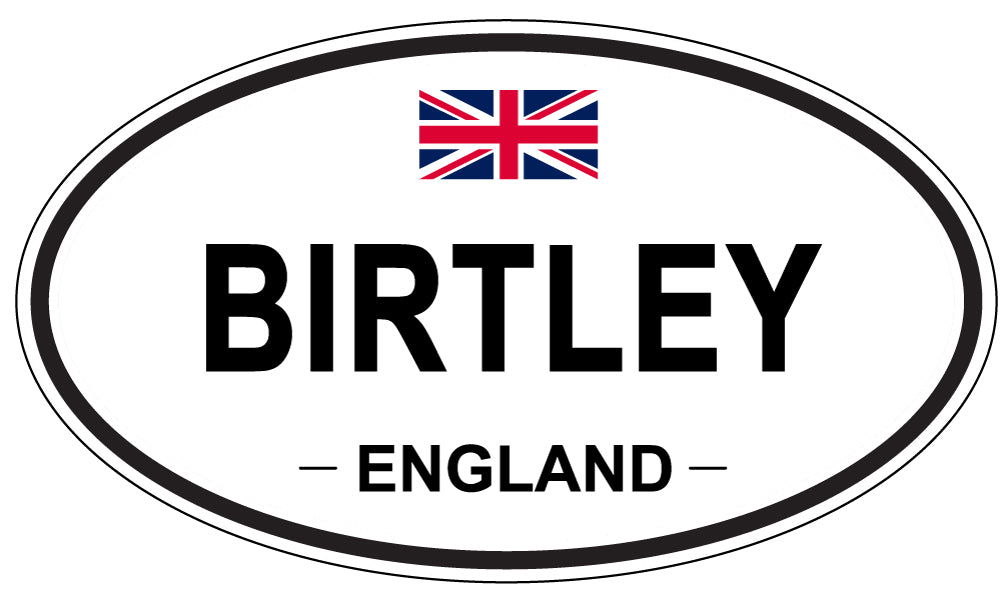 BIRTLEY, ENGLAND - Oval Sticker