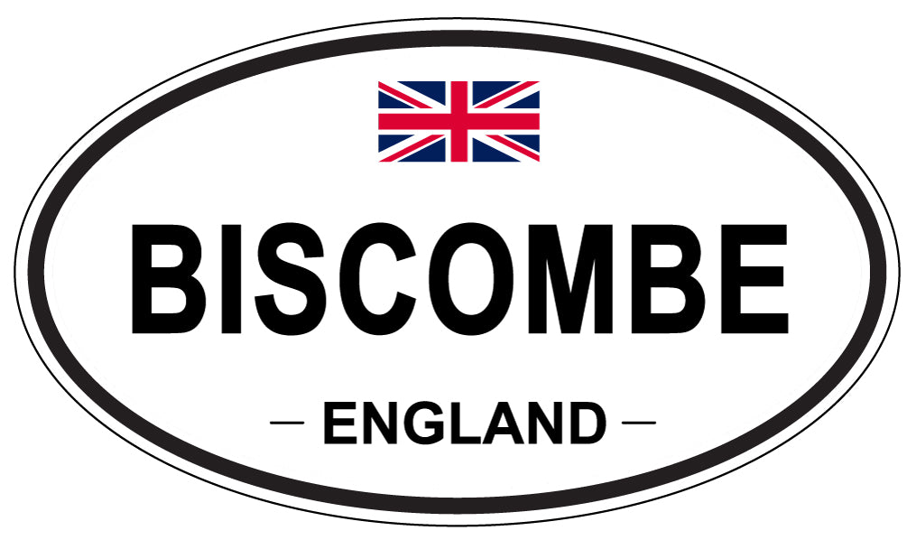 BISCOMBE, ENGLAND - Oval Sticker