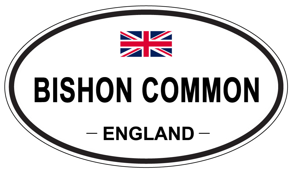 BISHON COMMON, ENGLAND - Oval Sticker