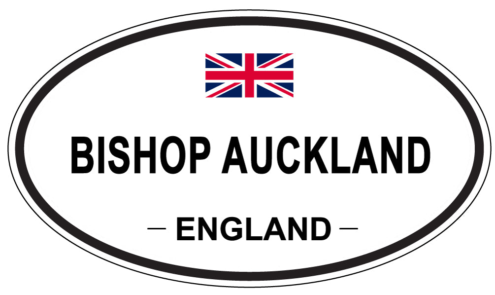 BISHOP AUCKLAND, ENGLAND - Oval Sticker