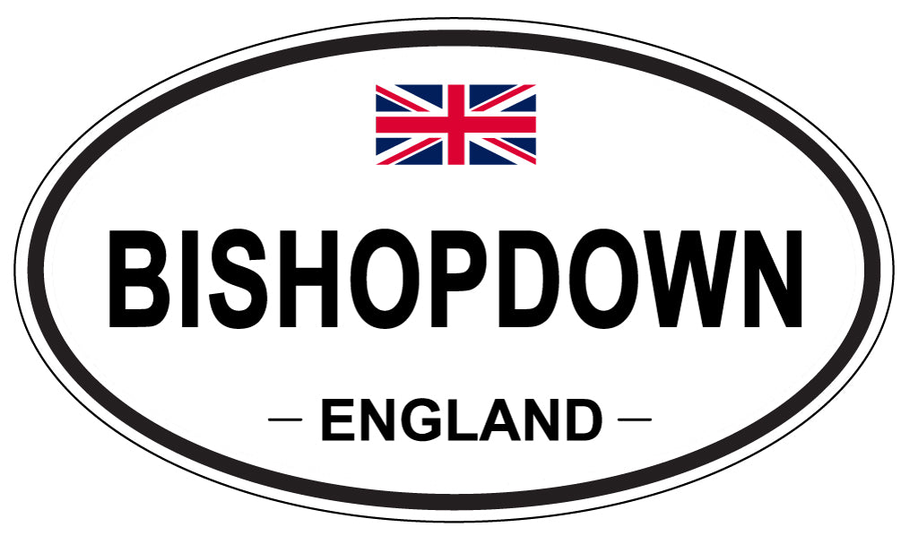 BISHOPDOWN, ENGLAND - Oval Sticker