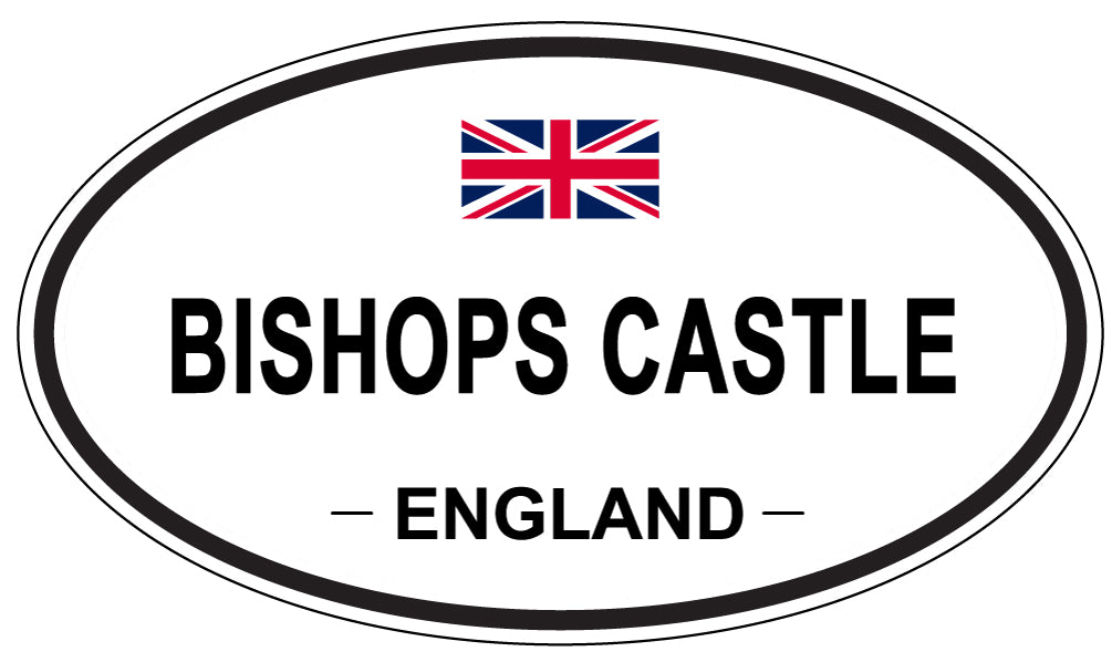 BISHOPS CASTLE, ENGLAND - Oval Sticker