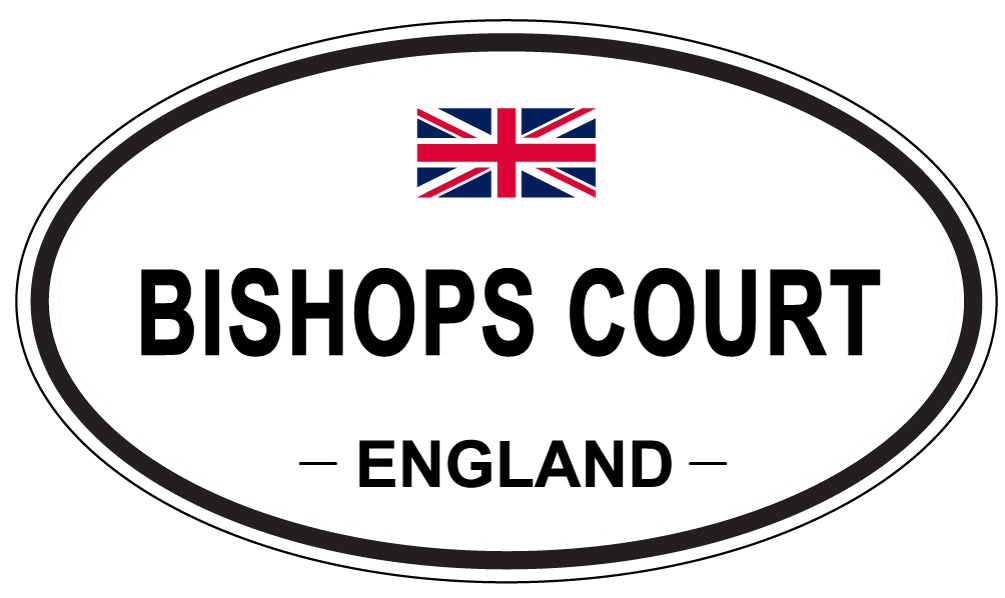 BISHOPS COURT, ENGLAND - Oval Sticker