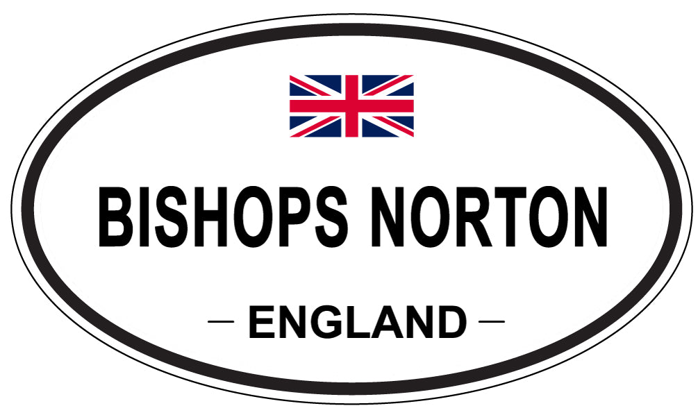 BISHOPS NORTON, ENGLAND - Oval Sticker