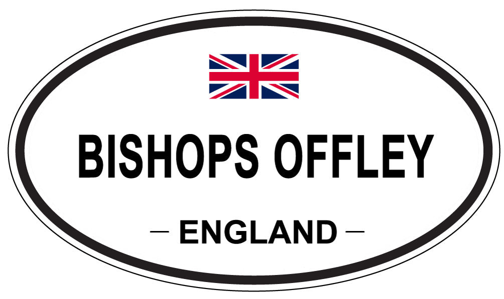 BISHOPS OFFLEY, ENGLAND - Oval Sticker