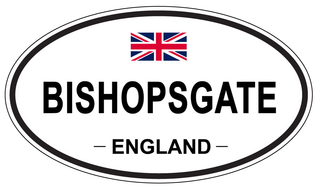 BISHOPSGATE, ENGLAND - Oval Sticker