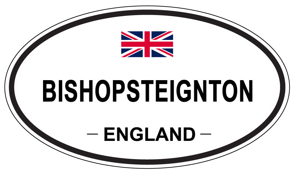 BISHOPSTEIGNTON, ENGLAND - Oval Sticker