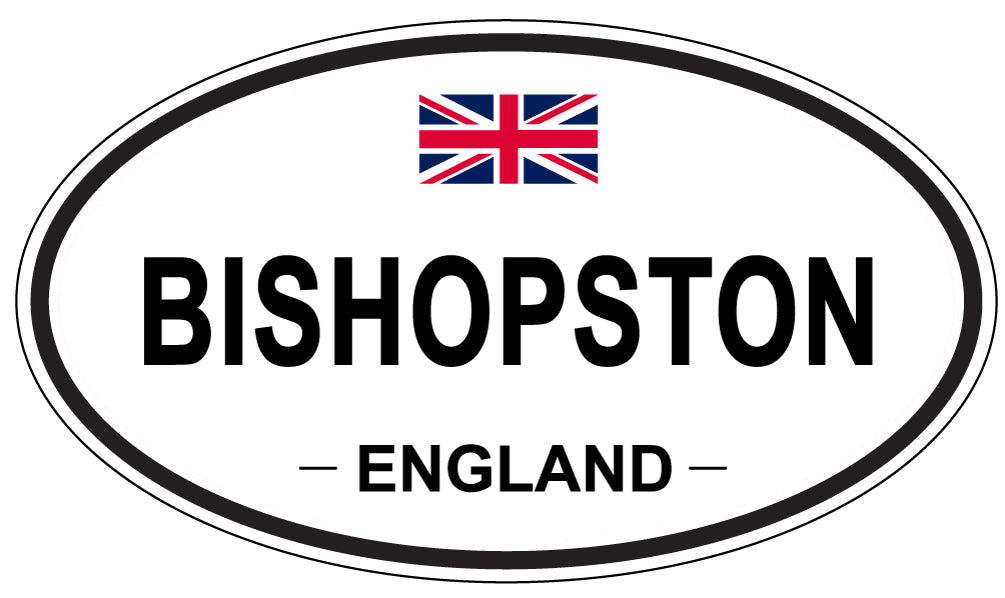 BISHOPSTON, ENGLAND - Oval Sticker