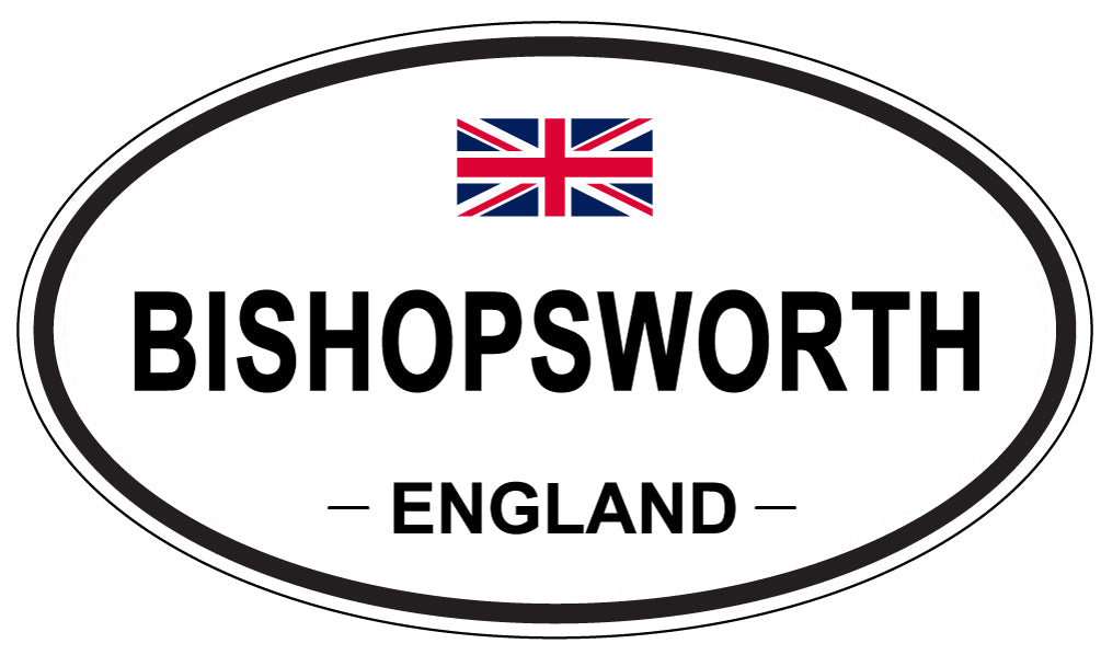 BISHOPSWORTH, ENGLAND - Oval Sticker