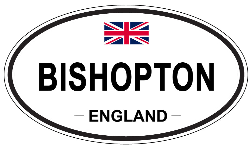 BISHOPTON, ENGLAND - Oval Sticker