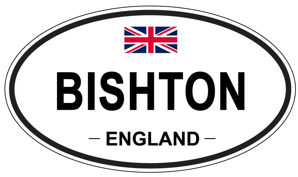 BISHTON, ENGLAND - Oval Sticker