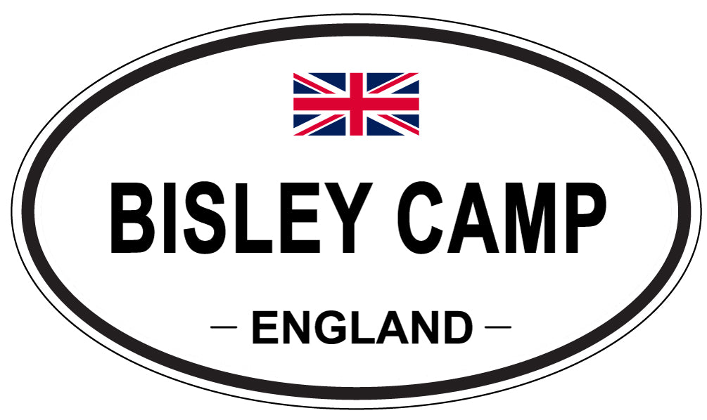 BISLEY CAMP, ENGLAND - Oval Sticker