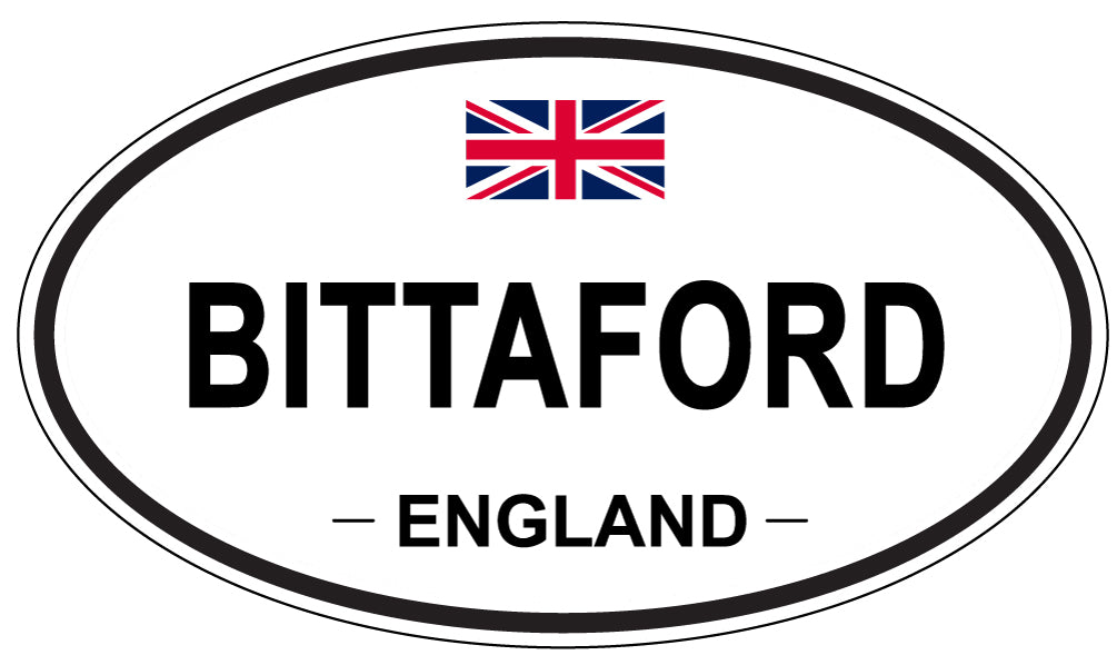 BITTAFORD, ENGLAND - Oval Sticker