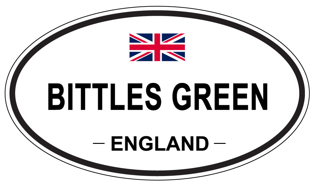BITTLES GREEN, ENGLAND - Oval Sticker
