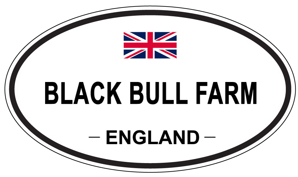 BLACK BULL FARM, ENGLAND - Oval Sticker