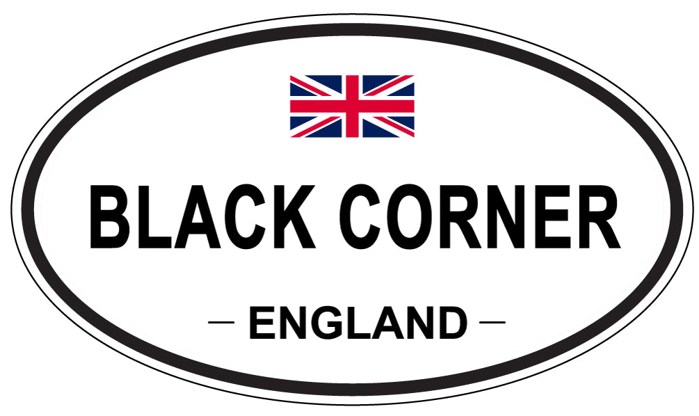 BLACK CORNER, ENGLAND - Oval Sticker