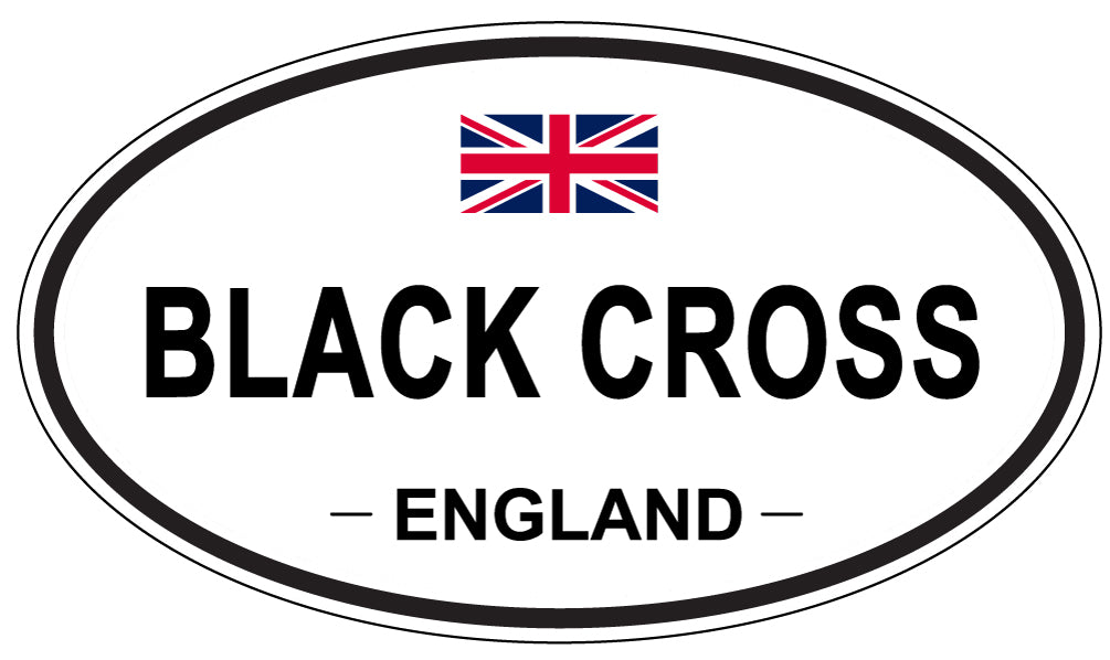BLACK CROSS, England - Oval Magnet