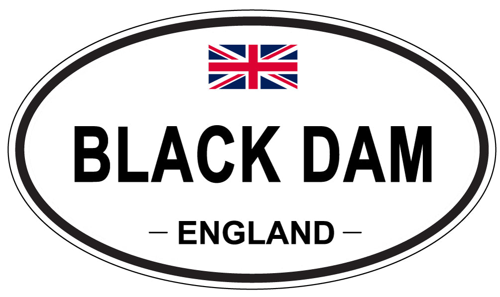 BLACK DAM, England - Oval Magnet