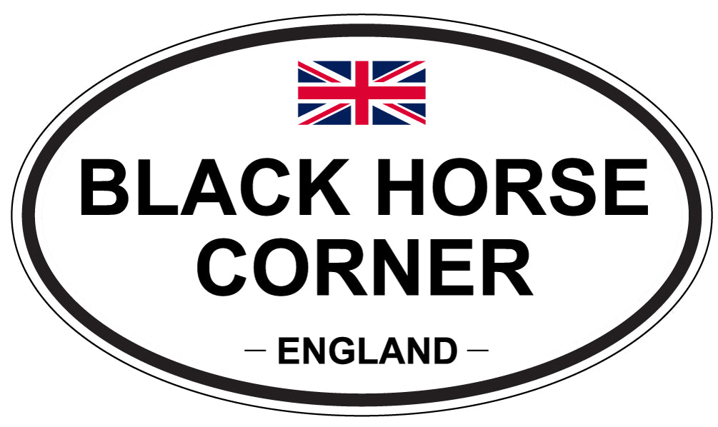 BLACK HORSE CORNER, ENGLAND - Oval Sticker